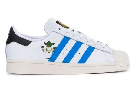 Детские кроссовки Adidas Superstar Yoda, бело-красные