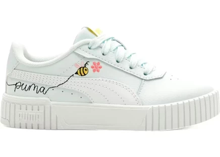 Детские кроссовки Puma Carina 2.0 Busy Bee, Dewdrop/White