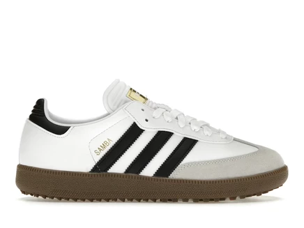 Мужские кроссовки Adidas Samba Golf, белые/черные/коричневые