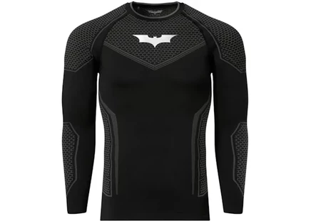 Мужской лонгслив YoungLA x Batman компрессионный, черный