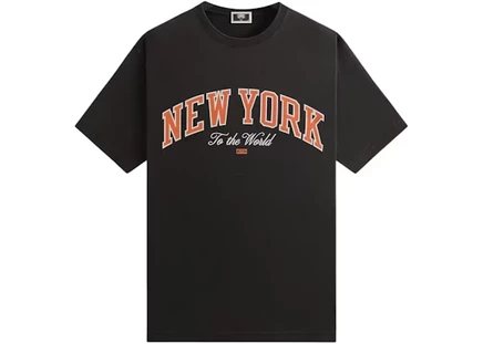 Мужская винтажная футболка Kith x New York Knicks, черная