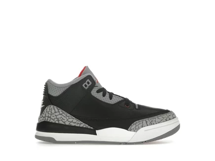 Детские кроссовки Jordan 3 (PS), черные/красные/серые