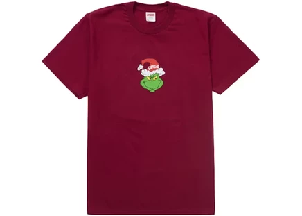 Мужская футболка Supreme Grinch, кардинал