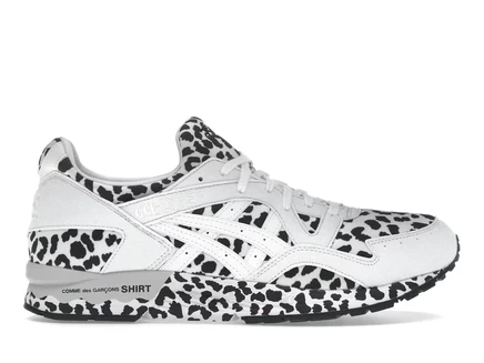 Мужские кроссовки Asics Gel-Lyte V Comme des Garcons, бело-черно-леопардовые