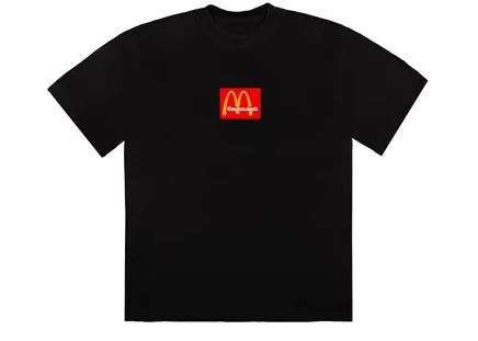 Мужская футболка Travis Scott x McDonald's Sesame II, черно-красная