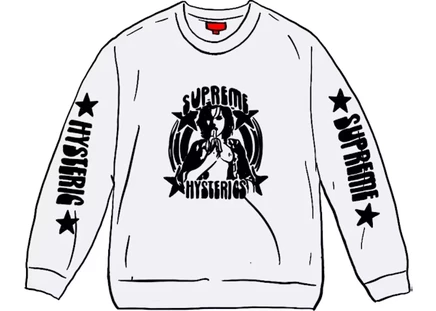 Мужской лонгслив Supreme Hysteric Glamour, белый