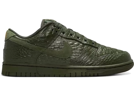 Женские кроссовки Nike Dunk Low Crocodile, зеленые