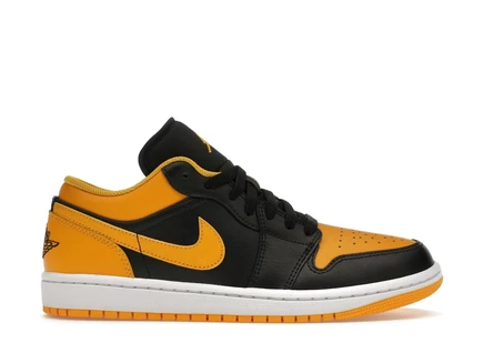 Мужские кроссовки Jordan 1 Low Yellow Ochre, черные/охра/белые