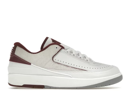 Мужские кроссовки Jordan 2 Retro Low Cherrywood, бело-вишневые