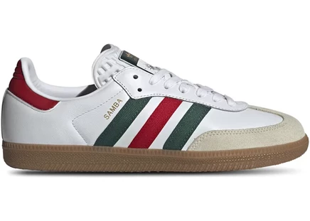 Мужские кроссовки Adidas Samba OG FIFA 2026, бело-зеленые