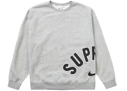 Мужской свитшот Supreme x Nike Arc, серый меланж