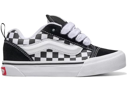 Детские кроссовки Vans Knu Skool Checkerboard, черно-белые
