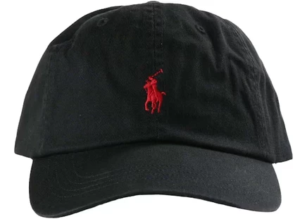 Мужская кепка Polo Ralph Lauren Classic Sport, черно-красная