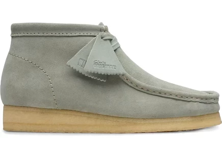 Мужские ботинки Clarks Wallabee Boot замшевые, шалфейовые