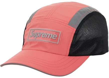 Унисекс кепка Supreme Side Mesh Camp Cap, коралловая