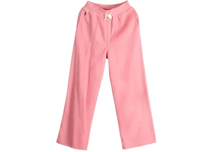 Для девочек широкие штаны Polo Ralph Lauren Magic Fleece, бледно-розовые