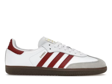 Мужские кроссовки Adidas Samba Og, бело-рубиновые
