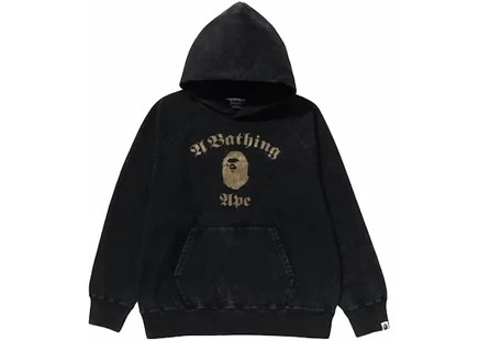 Унисекс худи Bape A Bathing Ape Overdye свободного кроя, черный