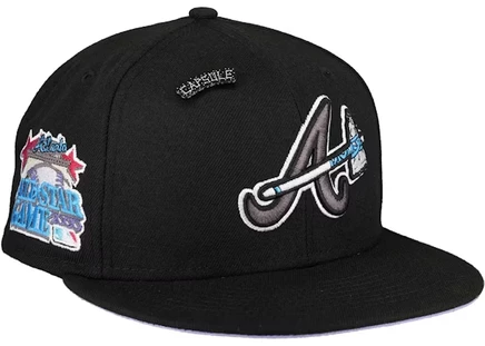 Мужская кепка New Era 59Fifty Atlanta Braves, черно-лавандовая