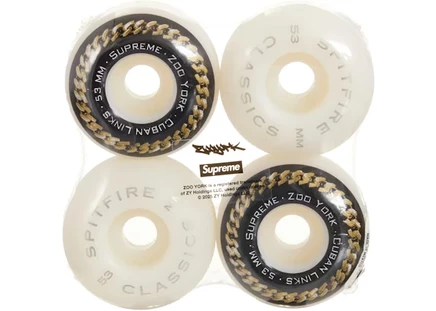 Набор колес Supreme Zoo York Spitfire Cuban Links (4 шт.), белые