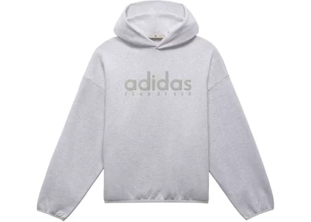 adidas Fear Of God Athletics Cotton Fleece Hoodie Light Grey Heather light grey heather