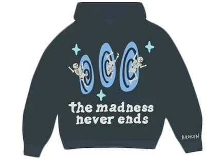 Мужская худи Broken Planet The Madness Never Ends, синяя