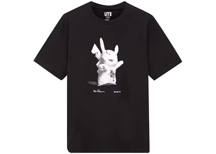 Мужская футболка Uniqlo x Daniel Arsham x Pokemon Pikachu, черная