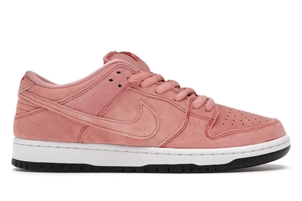 Мужские кроссовки Nike SB Dunk Low Pink Pig, розово‑белые
