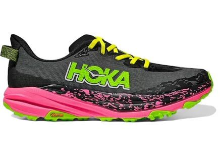 Мужские кроссовки Hoka Speedgoat 6, черные/неоново-розовые