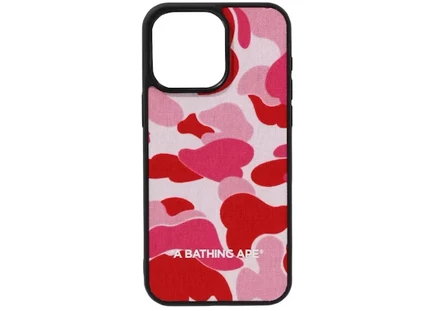 Унисекс чехол Bape ABC Camo для iPhone 15 Pro Max тканевый, розовый