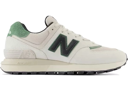 Мужские кроссовки New Balance 574 Legacy, бело-черно-зелёные