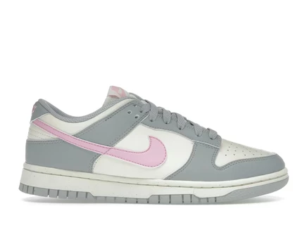 Женские кеды Nike Dunk Low Next Nature, светло-серые с розовым