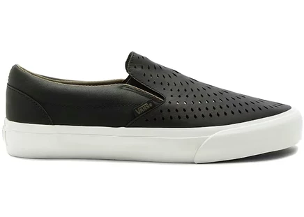 Мужские кеды Vans Slip-On DX, кожаные, черно-коричневые