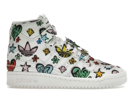 Мужские кроссовки adidas Forum 84 Hi, бело-черные