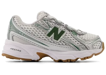 Детские кроссовки New Balance 740, серебристо-зелёные