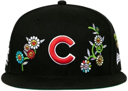 Мужская кепка New Era 59Fifty Takashi Murakami Cubs, черная