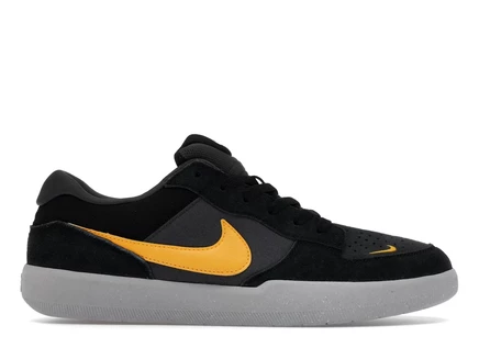Мужские кроссовки Nike SB Force 58, черно-антрацитовые с золотыми акцентами