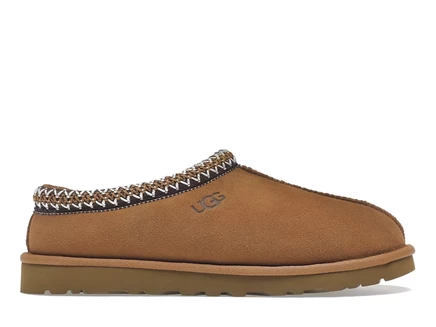 Мужские тапочки Ugg Tasman из шерсти с съемной плюшевой стелькой, каштановые
