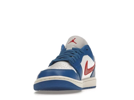 Jordan 1 Low Sport Blue Gym Red (Women's) sport blue/gym red/white/sail