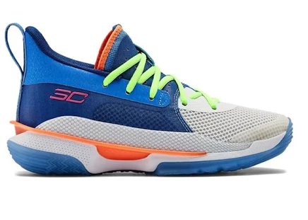 Детские кроссовки Under Armour Curry 7, сине-белые