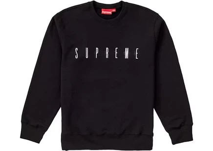 Мужской свитшот Supreme с надписью, черный