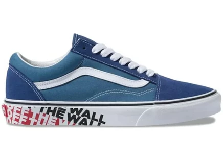 Мужские кеды vans old skool, темно-синий/белый