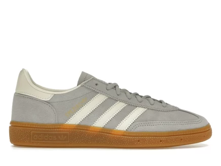 Мужские кроссовки Adidas Handball Spezial замшевые, серо-кремово-белые