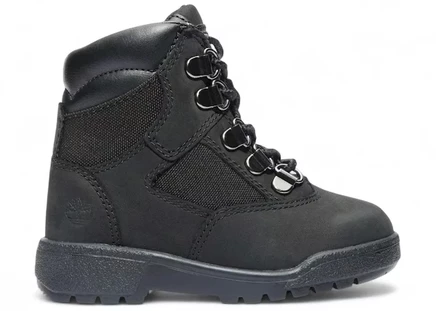 Детские ботинки Timberland 6″ Field Boot кожаные, черные
