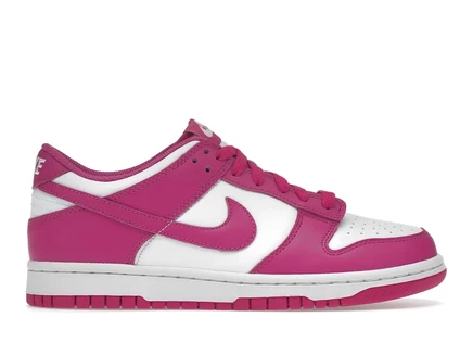 Детские кроссовки Nike Dunk Low Active Fuchsia (GS), белые/фуксия