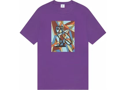 Мужская футболка OVO Stained Glass Owl, фиолетовая
