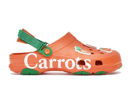 Мужские сабо Crocs Carrots, оранжево-зеленые