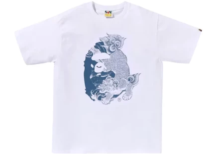 Мужская футболка Bape Japanese Tattoo Big Ape Head, белая