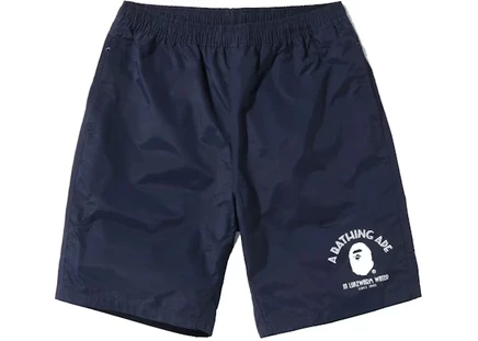 Мужские пляжные шорты Bape, нейлоновые, темно-синие
