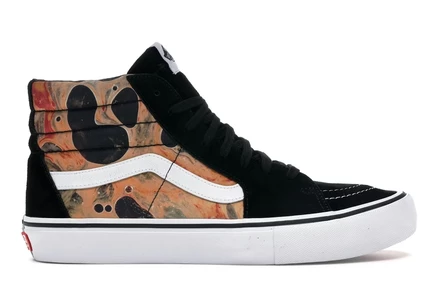 Мужские кроссовки Vans Sk8‑Hi Supreme x Serrano, черно‑белые